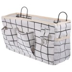 Organizer Penyimpanan Gantung dari Linen dengan Kantong